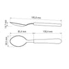 KIT - 6 Colheres de Sopa Leme Com Lâmina em Aço Inox Cabo Preto CPBAG - Tramontina 23183400