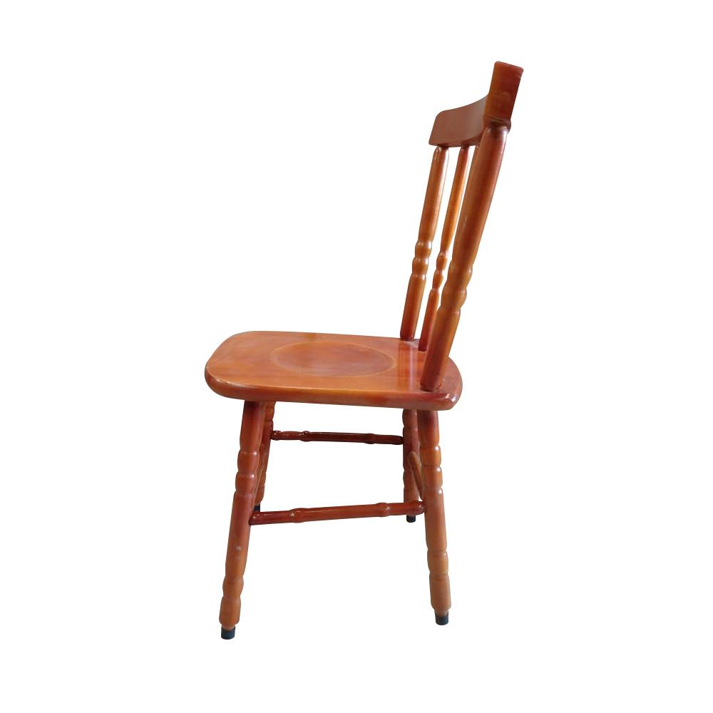 SEMINOVO - Cadeira Madeira Pés Torneados Mel Sem Estofado - Disa Móveis