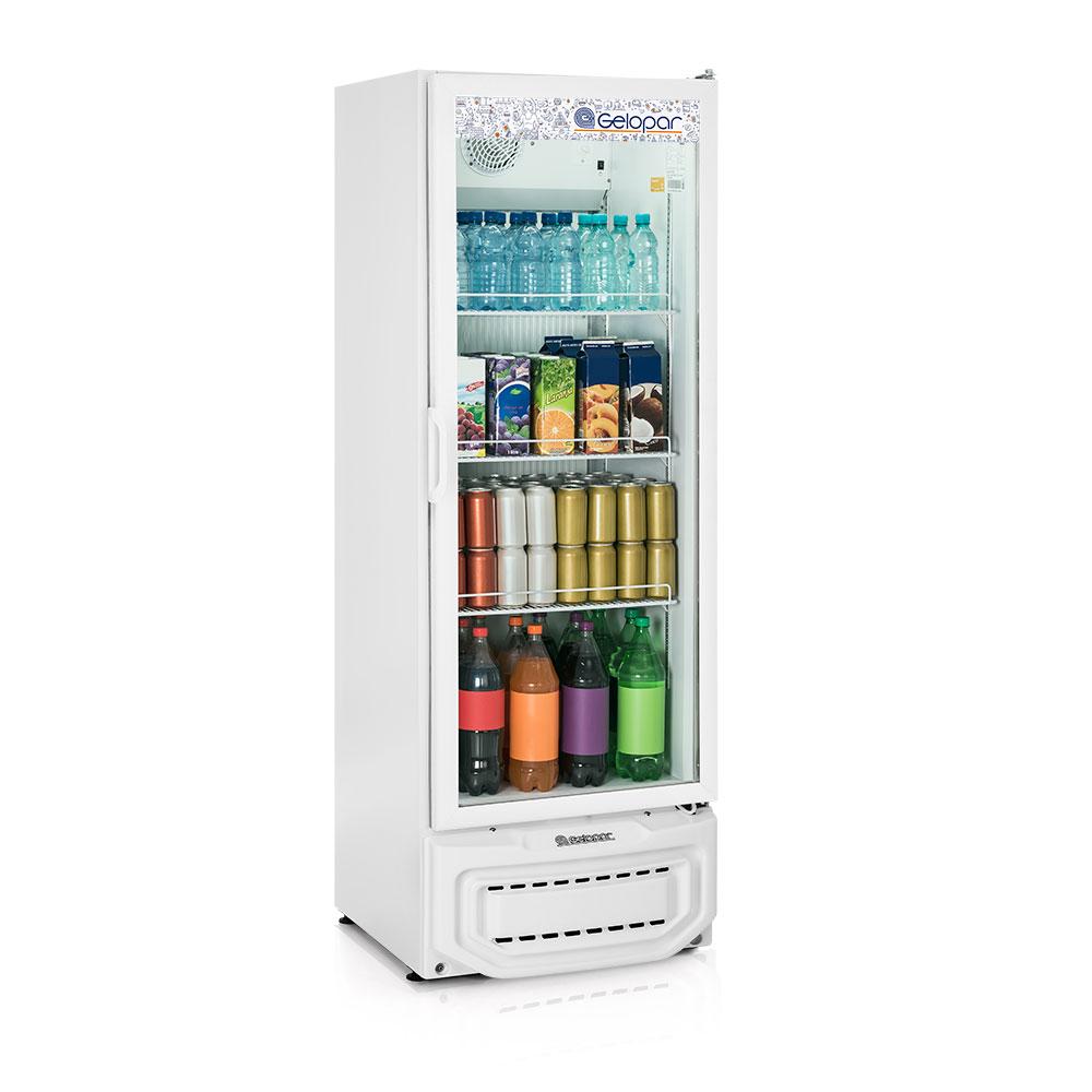 Refrigerador Visa Expositor Multiuso Branco 410L Porta De Vidro 0°C a 7°C GPTU-40 BR 220V - Gelopar
