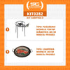Kit Camping 8 - Fogareiro Fogão F2B10P Redondo 40cm Duplo de Pé + Chapa Campeira 45cm - Progás