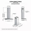 Coifa e Depurador Parede em Inox e Vidro Curvo 75cm Duto Slim CVC75 Slim 220V - Nardelli 50011015-2