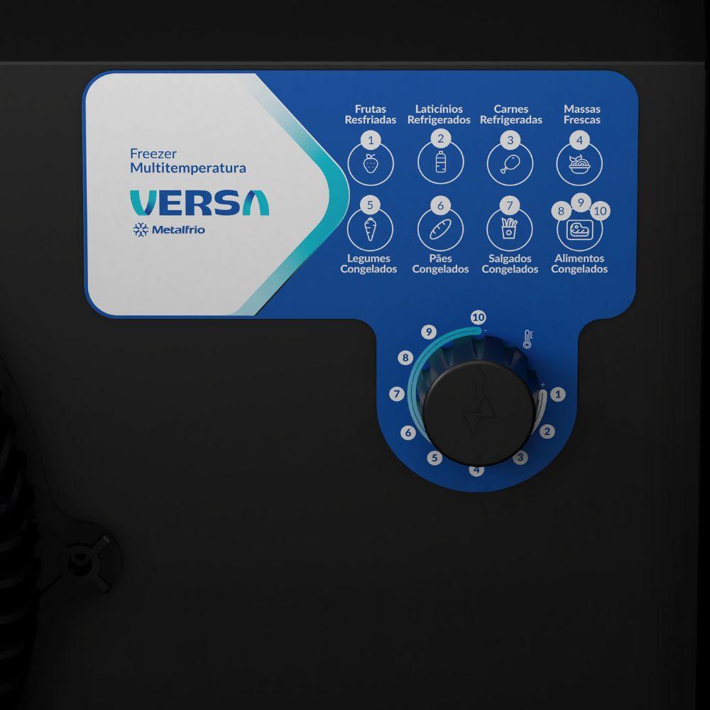 Freezer Vertical Multitemperaturas 541 L 8°C a -20ºc Black VM50AH Versa 220v - Metalfrio