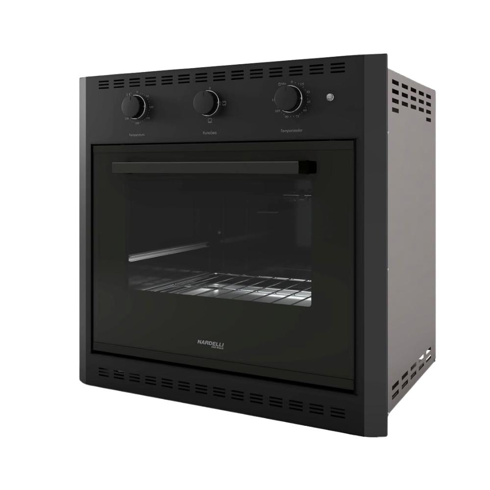 Forno Elétrico de Embutir Black 60L 1750W Até 300ºC E60B 220V Black - Nardelli 10016354-2ISS