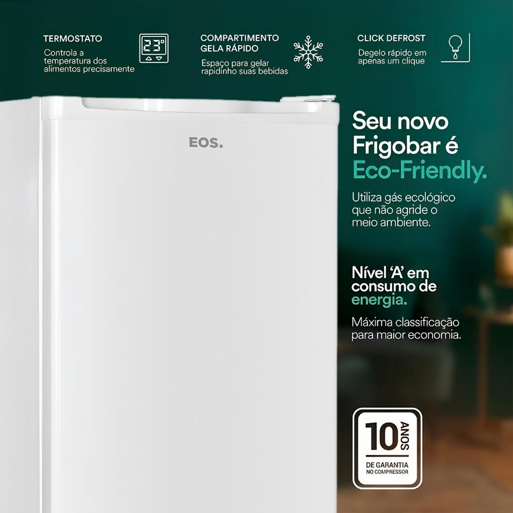 Frigobar Mini Refrigerador Geladeira Domestico Branco Ice Compact 71l EFB83B  127v - Eos