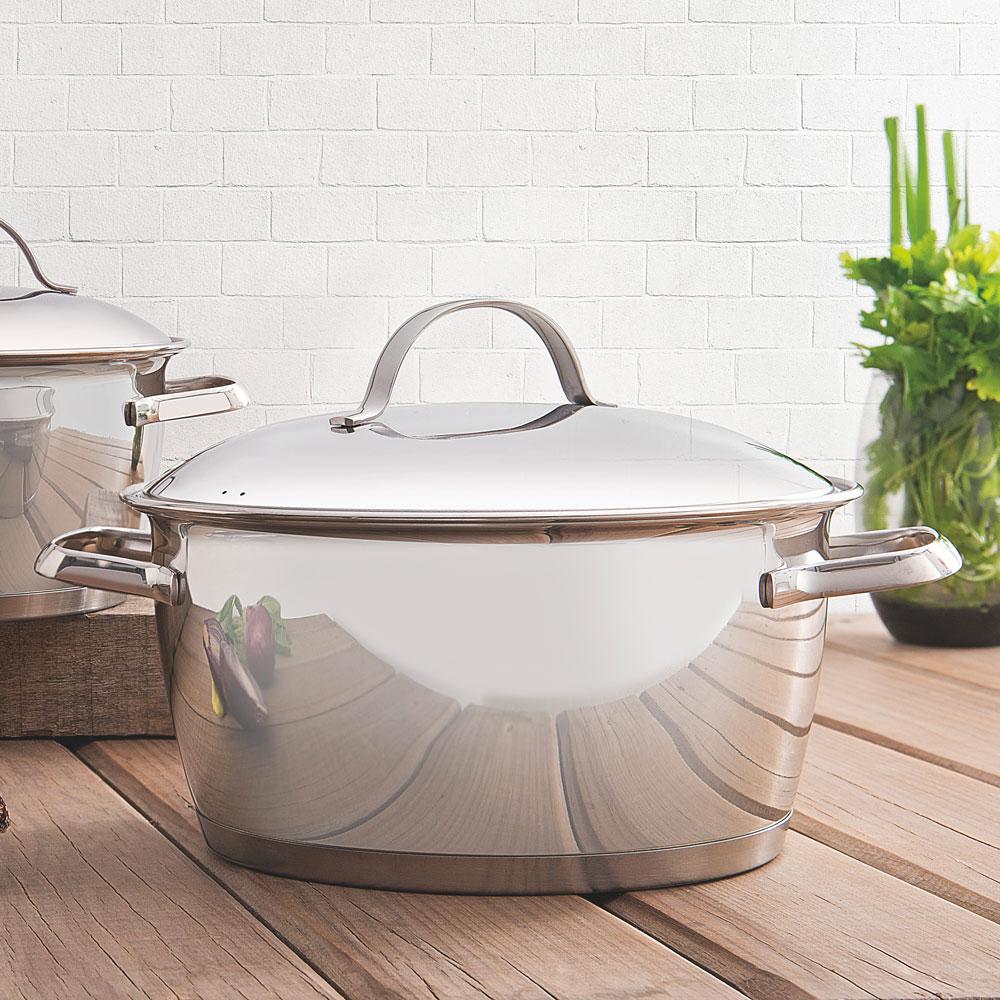 Panela Caçarola Funda Allegra Aço Inox Fundo Triplo 16 cm PITA9 1,5L - Tramontina 62654160