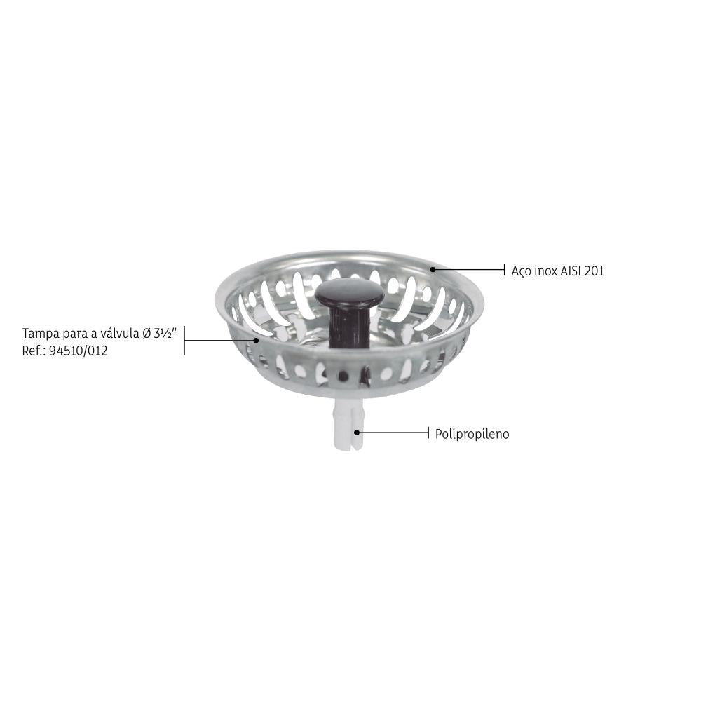 Tanque de Encaixe Para Embutir Hera 25l em Aço Inox Polido 40x40 - Tramontina 94403407