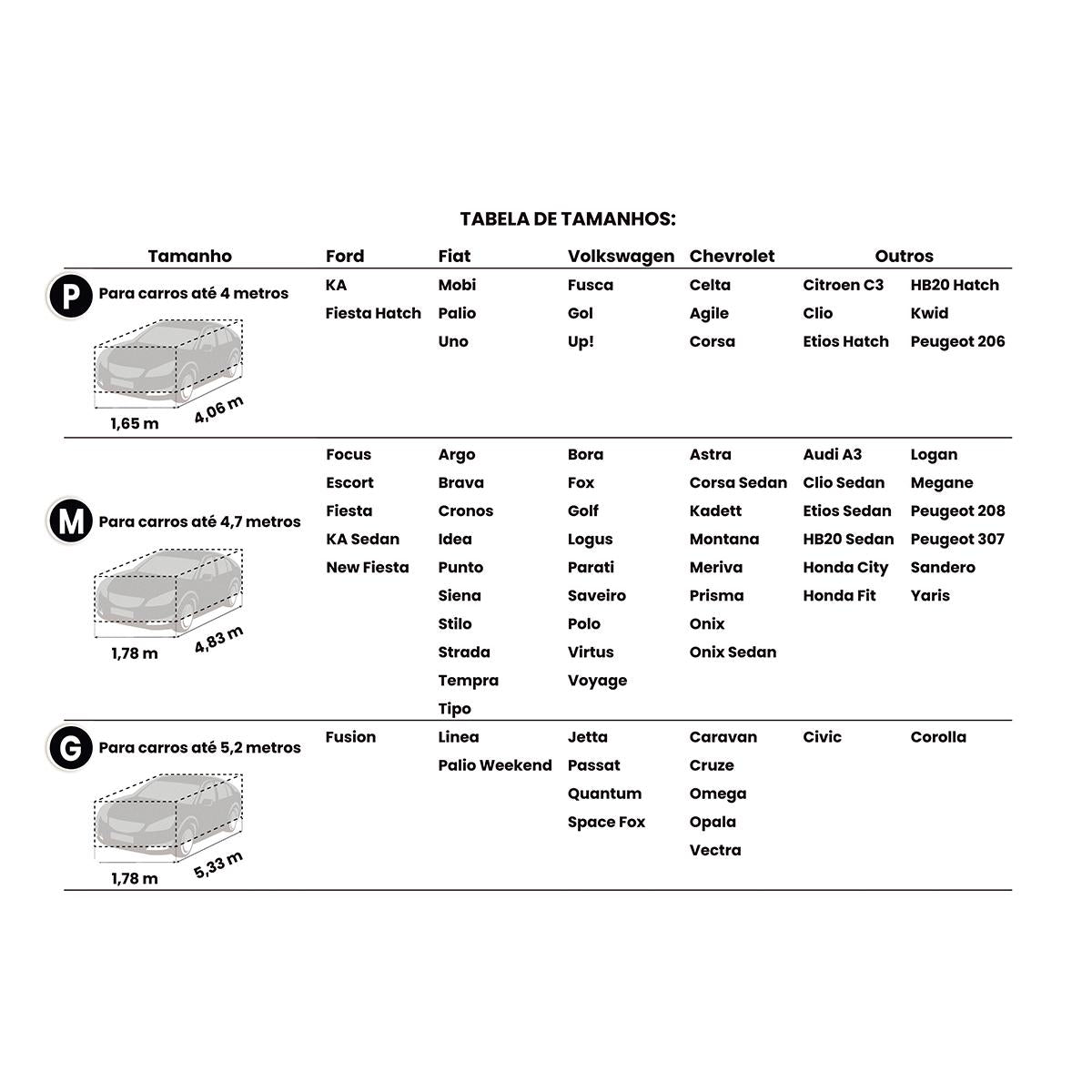 Capa Protetora Para Carros Tamanho G Carros de Até 5,2m - Tramontina 43780003