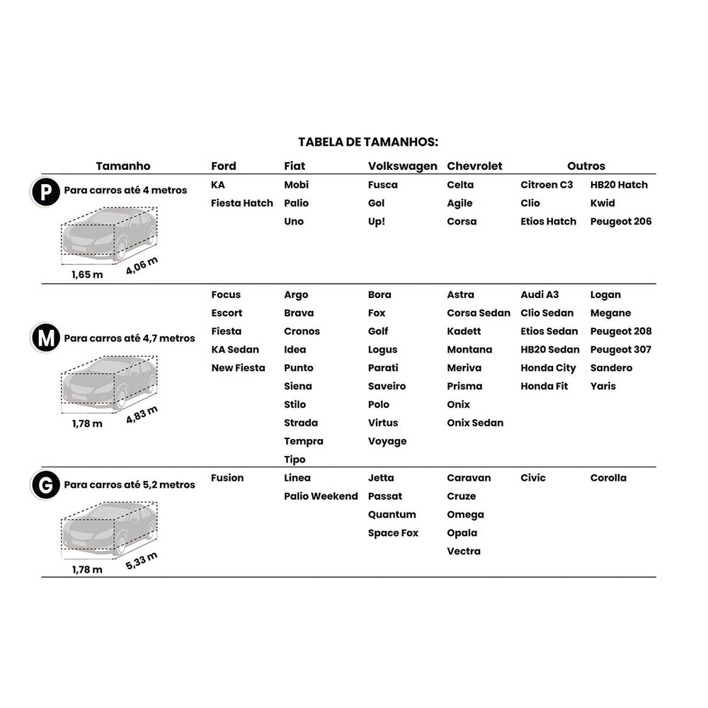 Capa Protetora Para Carros Tamanho G Carros de Até 5,2m - Tramontina 43780003