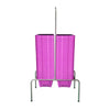 Kit - Suporte Para Cestos de Compras Duplo + 60 Cestos D100 Rosa