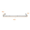 Kit - 6 Aparadores Aramados Em U Para Organização De Gôndola 30x91 Preto - SA Gôndolas