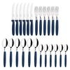 Caçarola Turim Alumínio Chumbo Antiaderente 2,8L + Faqueiro Ipanema Azul 24pc + Wok Loreto 3,3L