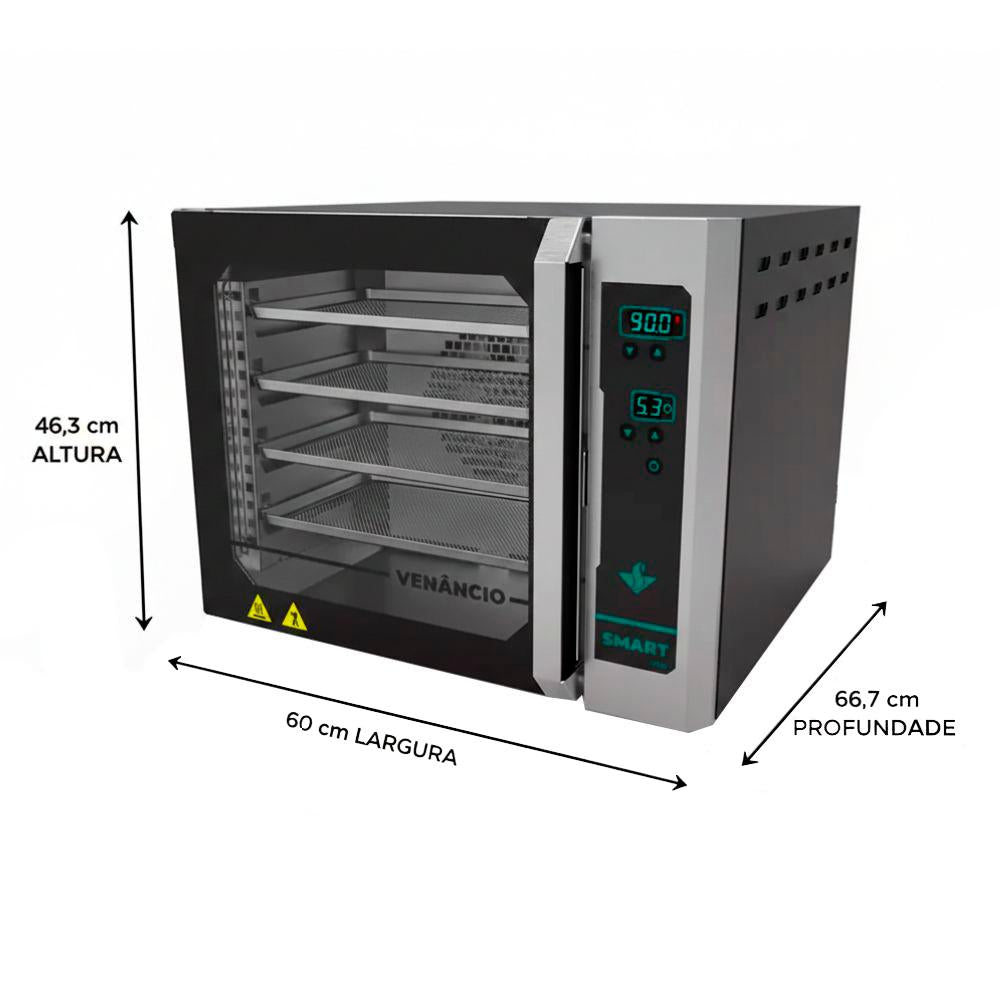 Forno Turbo Convector Smart Pro Digital 4 Esteiras Inox e Painel Inox FCSP4E 127V - Venâncio 56643