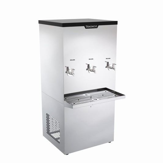 Bebedouro Refrigerado Industrial Inox de Coluna 100l 3 Torneiras Geladas Bi100l 127v - Venâncio