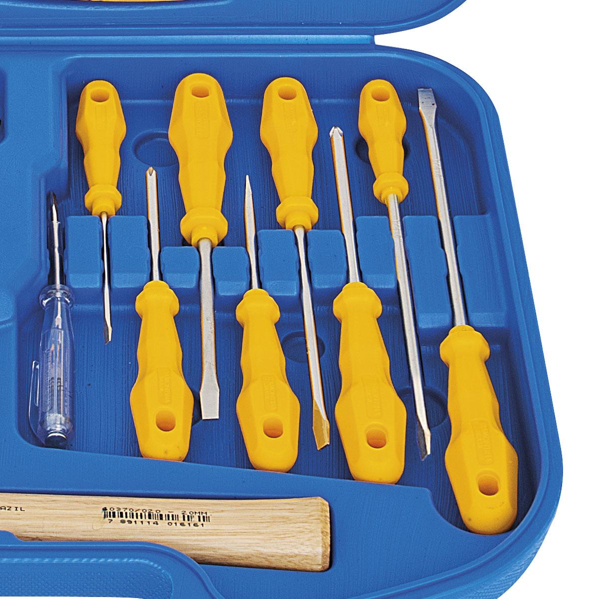 Kit de Ferramentas Essenciais Com Maleta 52 Peças  Manuais - Tramontina 43410030
