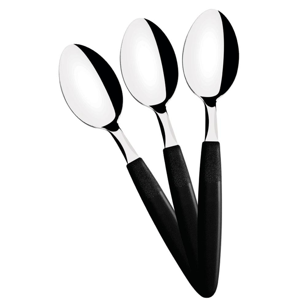 Kit 48 Colheres de Mesa Ipanema Com Lâmina Em Aço Inox Cabo Preto Cptop - Tramontina 23363400