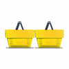Kit - 10 Cestos Compras Plástica D100 Cód. 3000 Amarelo - Della Plast