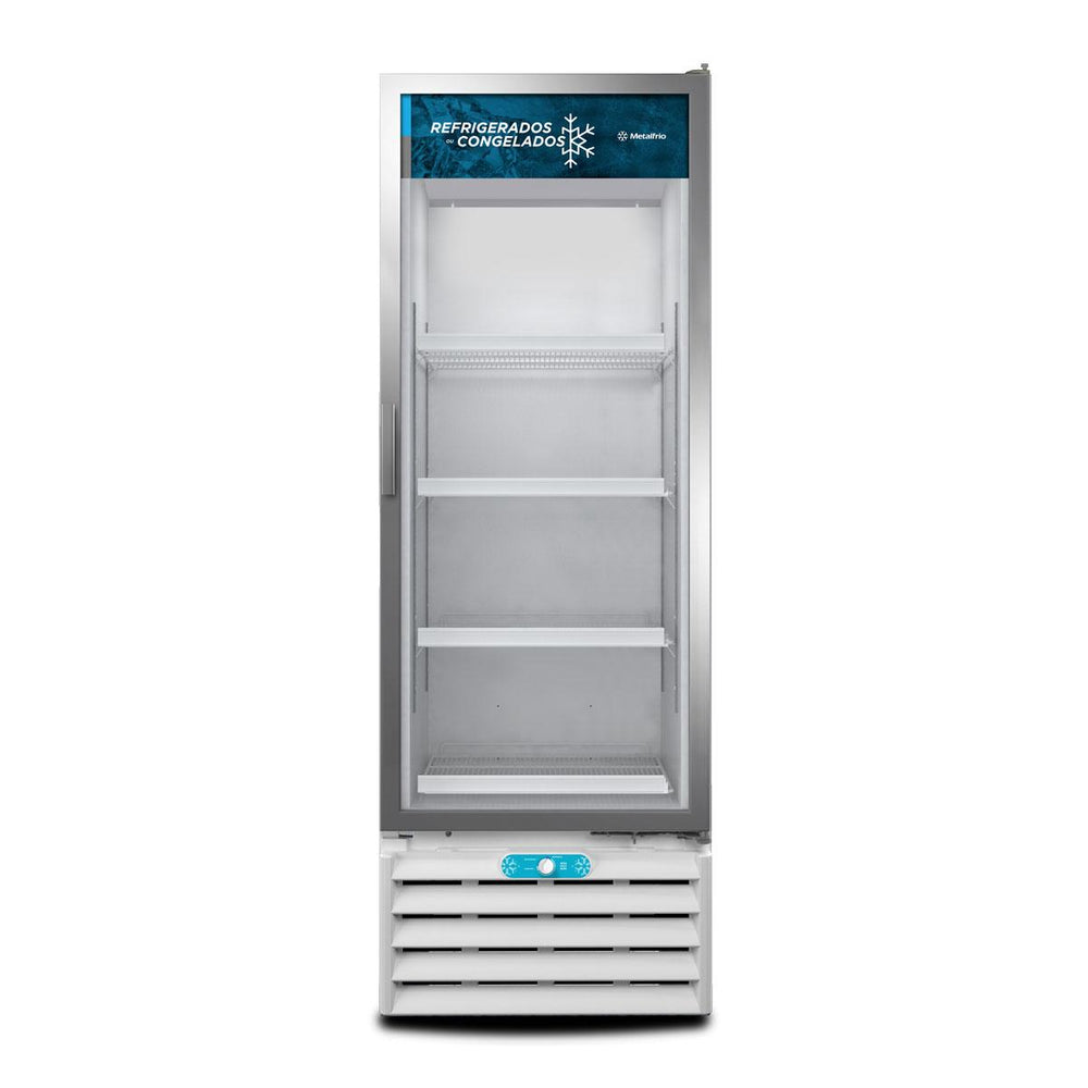 Freezer Vertical Branco 512/531 Litros Dupla Ação Porta De Vidro VF55AL 220V - Metalfrio