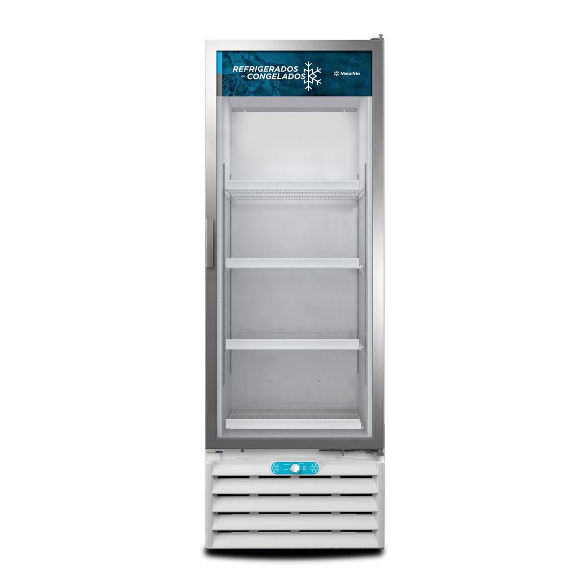 Freezer Conservador Vertical 220v Dupla Ação Porta de Vidro 512/531 Litros VF55AL - Metalfrio
