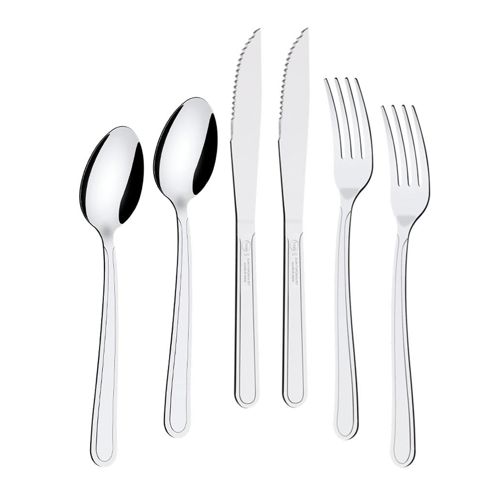 KIT - Jogo de Facas, Garfos e Colheres Búzios 144 Peças em Aço Inox IBAG - Tramontina