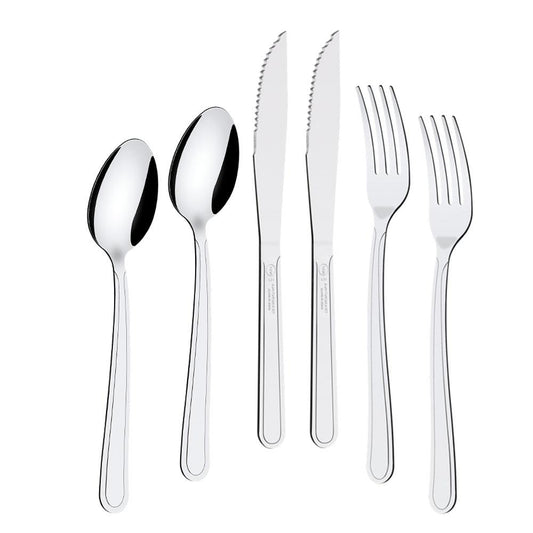 KIT - Jogo de Facas, Garfos e Colheres Búzios 144 Peças em Aço Inox IBAG - Tramontina