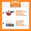 KIT - Panela de Pressão 4,5 Vancouver Vermelha + 1 Conjunto Facas 9pç - Tramontina