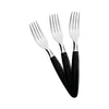 KIT - 12 Garfos de Mesa Ipanema Lâmina em Aço Inox Cabo Preto GPTOP - Tramontina
