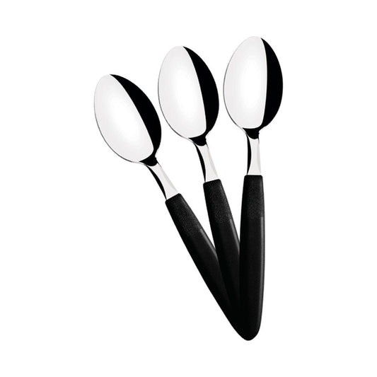 Kit - 48 Colheres de Chá Ipanema Com Lâmina Em Aço Inox Cabo Preto Ccptop - Tramontina