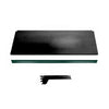 Bandeja Prateleira Ponta 30x73 Gôndolas New Plus Preto Porta Etiqueta Verde sa Gôndolas