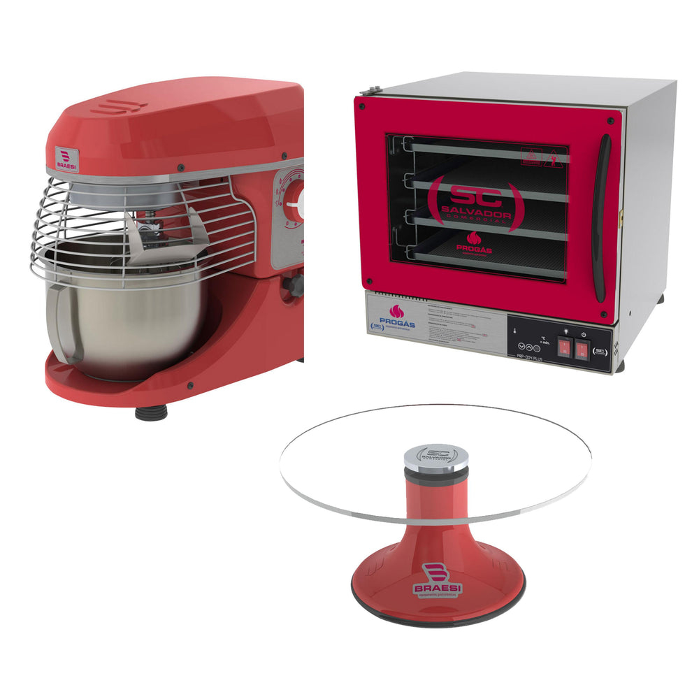 Kit Confeiteiro - Batedeira BPEL05 Premium + Forno PRP-004 Plus + Bailarina - 220V - Braesi