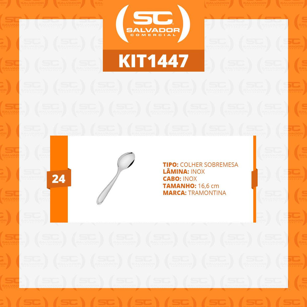 Kit 24 Colheres de Sobremesa Luxo Laguna em Aço Inox CSITOP - Tramontina