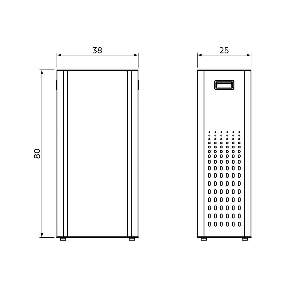 Lixeira Aço Inox Polido Sassari 65 Litros Sem Tampa - Tramontina 94539466