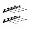 Kit 2 Réguas Pretas 73cm Para Gôndola + 8 Ganchos 30cm Pretos New Plus – sa Gôndolas