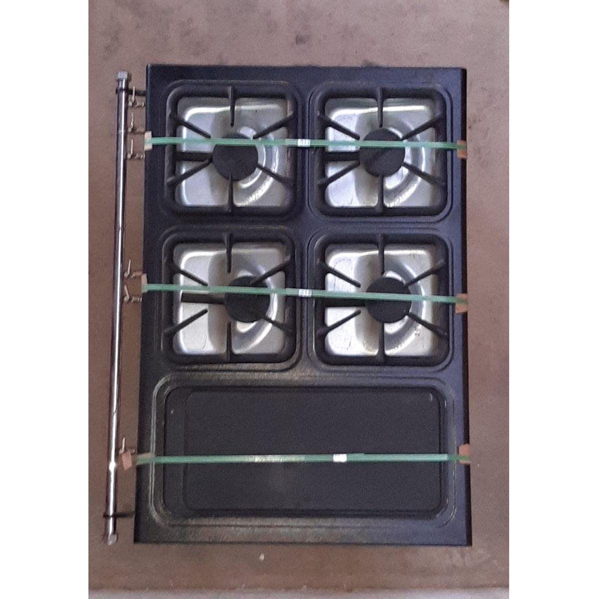 Semi - Fogao de Encosto 4 Bocas Simples Chapa, FG34ESCH - Gastromaq