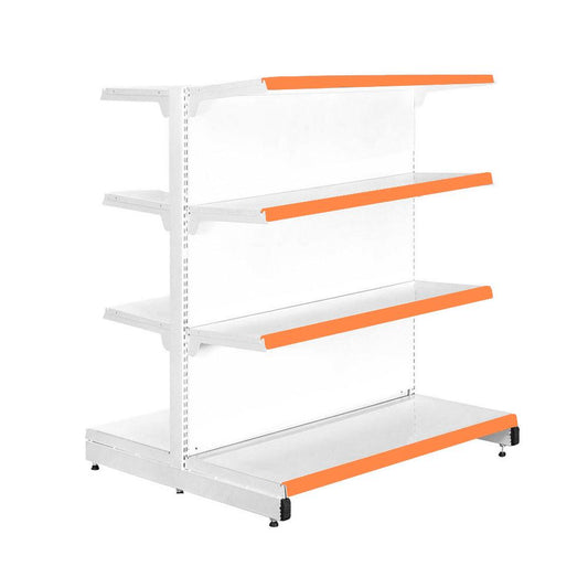 Gôndola Prateleira New Plus 1,40 Central Inicial GCI - Sa Gôndolas Porta Etiquetas Laranja
