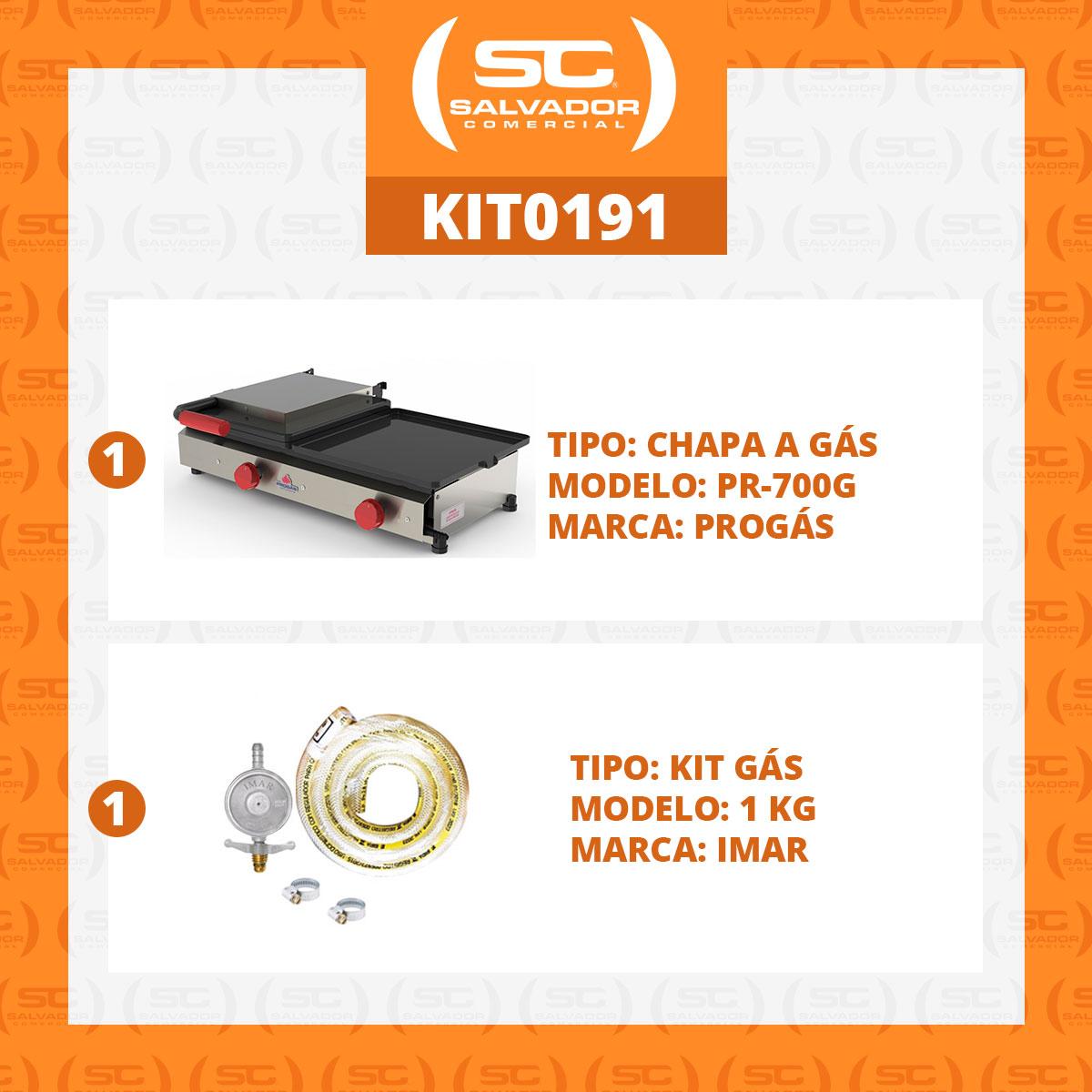 Kit - Sanduicheira Conjugada Gás Pr-700g + Kit Gás - Progás