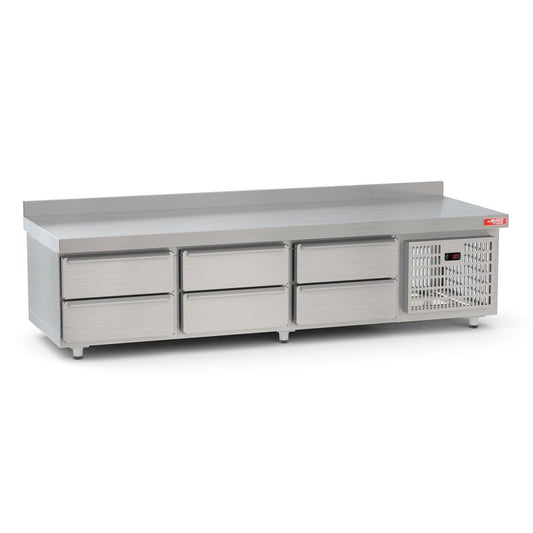 Balcão de Preparo Refrigrerado 6 Gavetas Inox 0ºc a 10ºc 200cm BRG20 220v - Red Chameleon 456338-7