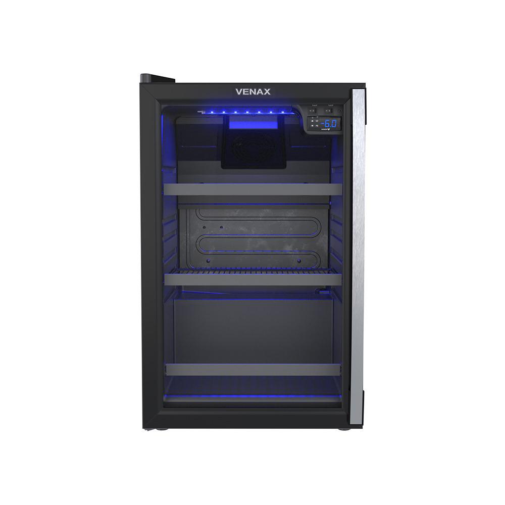 Cervejeira Visa Cooler 100L Blue Light Porta De Vidro Invertida EXPVQBL100PI 220V - Venax
