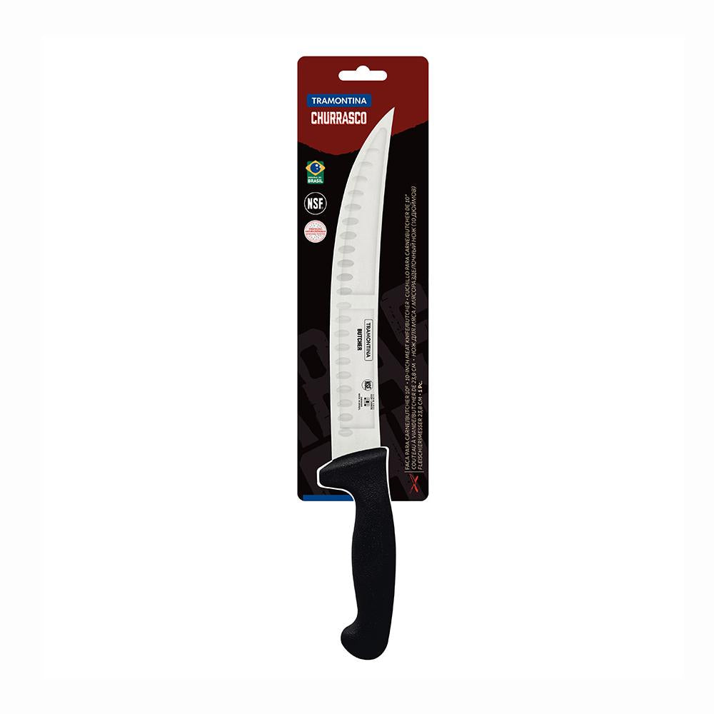 Faca Para Carne Butcher Lâmina Inox Cabo em Polipropileno Preto 10" - Tramontina 24658100