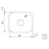 Cuba de Encaixe Para Embutir Lavínia 17l em Aço Inox Alto Polido 40x34 - Tramontina 94081507