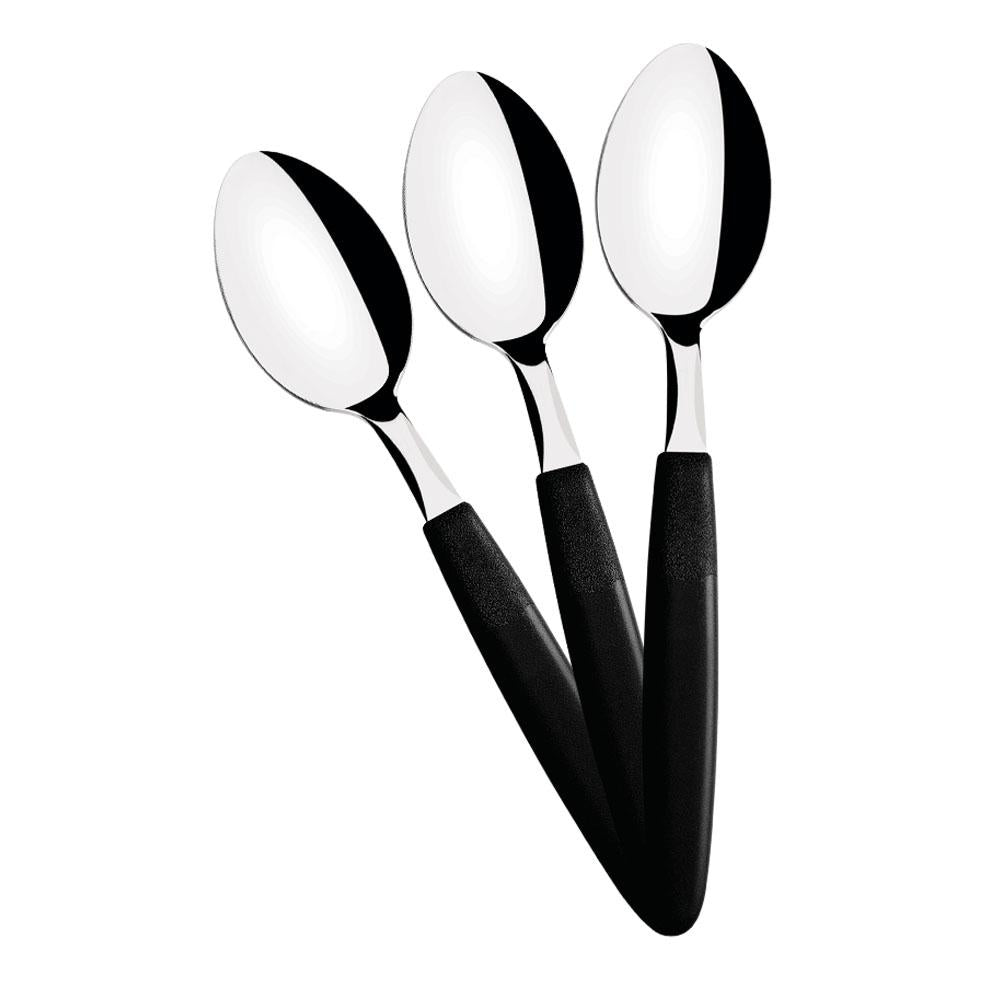 Kit 36 Colheres de Mesa Ipanema Com Lâmina Em Aço Inox Cabo Preto Cptop - Tramontina 23363400