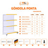 Gôndola Prateleira 5 Níveis 40x30 New Plus 1,70 Ponta Pe Amarelo - Sa Gôndolas