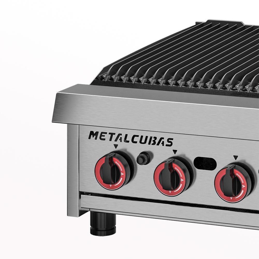 Char Broiler Chapa Grill Premium 60cm Profissional Aço Inox a Gás Chb-60 g2 - Metalcubas 26389