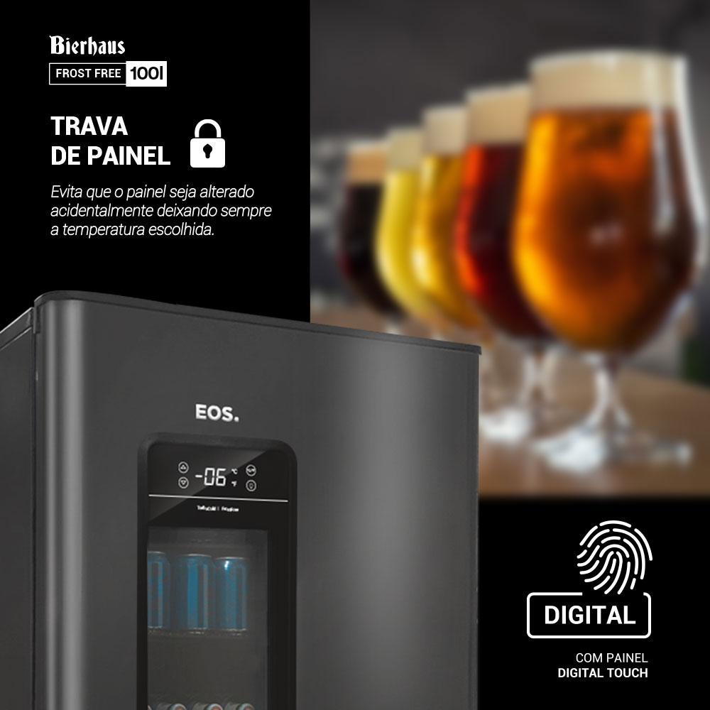 Visa Cooler Cervejeira Doméstica Porta Inox Frost Free -6 a 5 ºc 100l Ece110 Bierhaus 220v - Eos