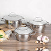 Jogo de Panelas Allegra Aço Inox Fundo Triplo Tampas de Inox 3 Peças - Tramontina 65660220