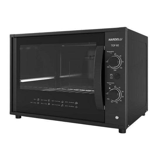 Forno Elétrico de Bancada Top Black 60L 1750W Até 300ºC Top60 220V Black - Nardelli 10014754-2