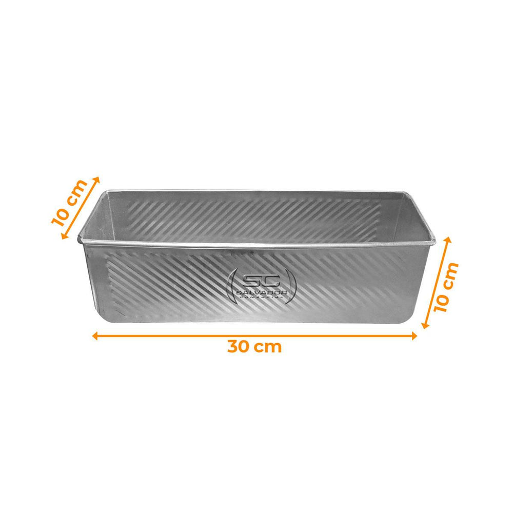 Forma Para Pão 30x10x10cm Alumínio Estampada Com Tampa - Imeca