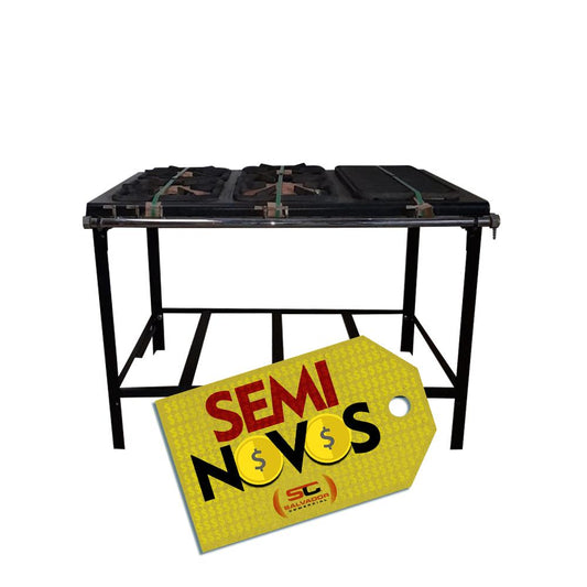 Semi - Fogao de Encosto 4 Bocas Simples Chapa, FG34ESCH - Gastromaq