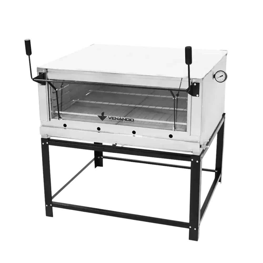 Forno Gás Industrial Pedra Refratária Roma Inox 90 Firi90 + 1 Grade Extra + pá Pizza - Venâncio