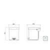Lixeira Aço Inox Polido New Com Pedal 5 Litros Tampa Plástica - Tramontina 94538705