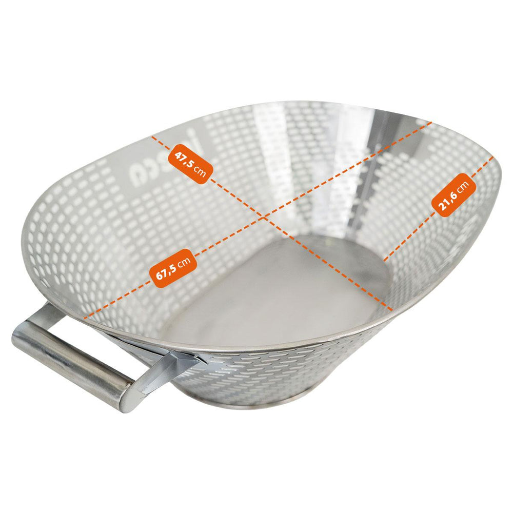 Cesto Inox 430 67,5x47,5x21,6 Com Alças Capacidade 80 Pães 50g - Imeca 7502